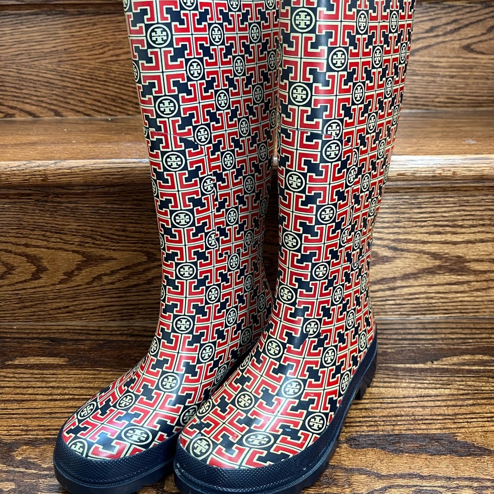 Tory Burch Monogram Rain Boots